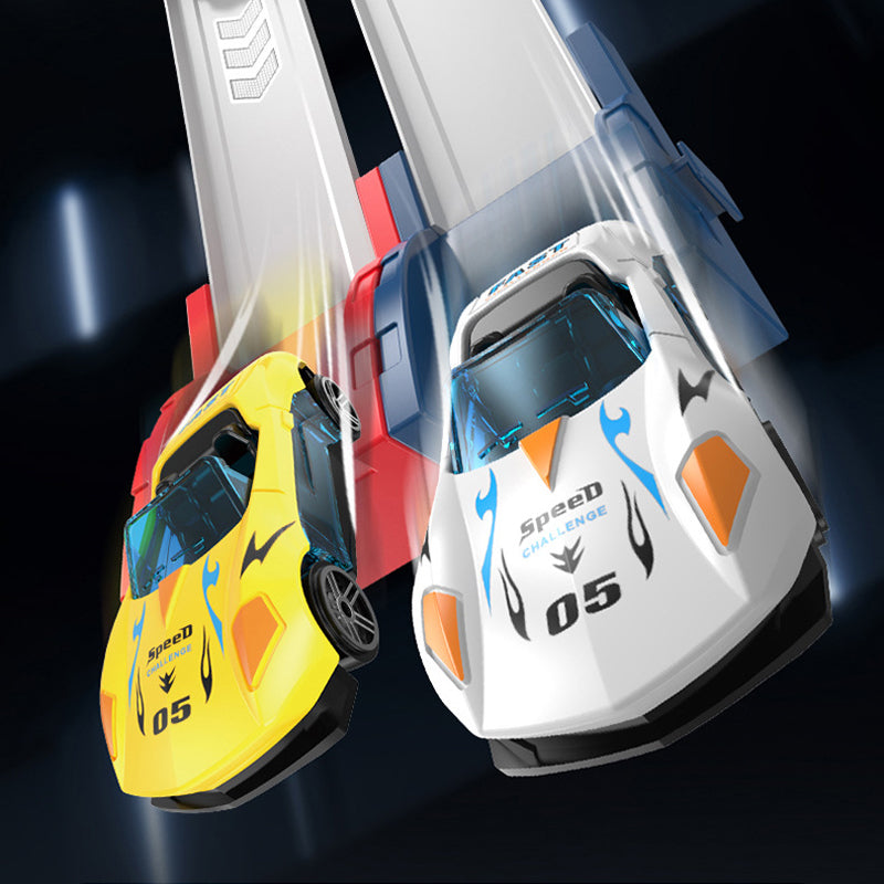 🏎️ 50% RABATT JETZT! DOPPELTE BAHN, DOPPELTER SPAß! ✨ Doppelte Spielzeugauto-Starter-Rennbahn - 2 Starter mit 360° Loopings & 6 Geschwindigkeitsstufen für Wettkampfspaß unter Geschwistern! 🚗✨