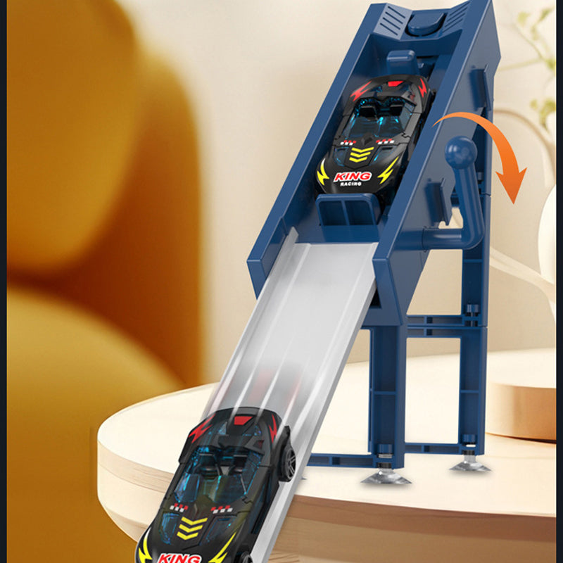 🏎️ 50% RABATT JETZT! DOPPELTE BAHN, DOPPELTER SPAß! ✨ Doppelte Spielzeugauto-Starter-Rennbahn - 2 Starter mit 360° Loopings & 6 Geschwindigkeitsstufen für Wettkampfspaß unter Geschwistern! 🚗✨