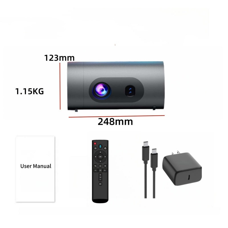 🎬🔄 50% RABATT! Tragbarer Projektor mit 180° Drehung – Kompakt, HDMI/WiFi/Bluetooth, Full HD Support – Perfekt für Filmabende, Camping & Reisen ✨