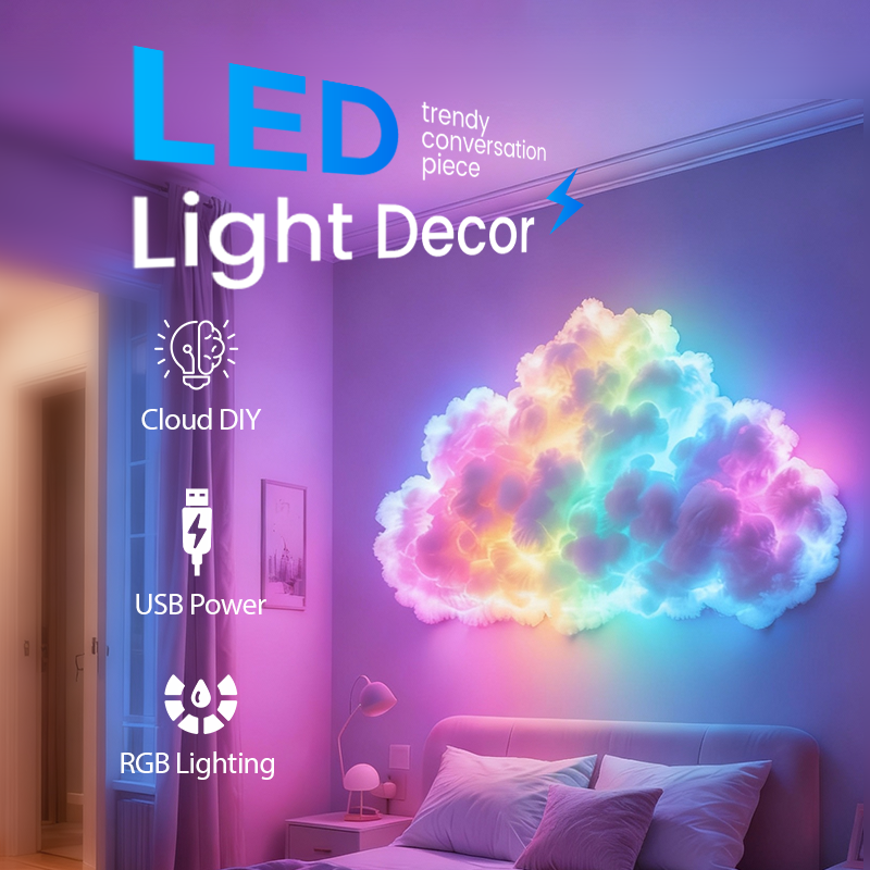 📢📢50% RABATT!!! 🎅DIY-Gewitterwolken-LED-Lichtdekoration mit USB-Stromversorgung