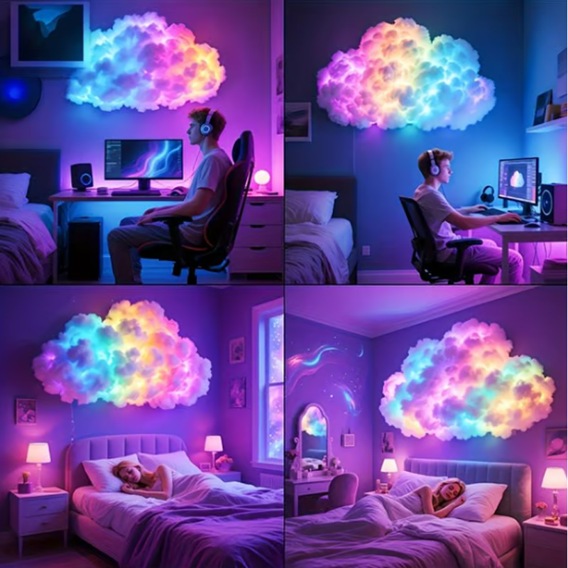 📢📢50% RABATT!!! 🎅DIY-Gewitterwolken-LED-Lichtdekoration mit USB-Stromversorgung