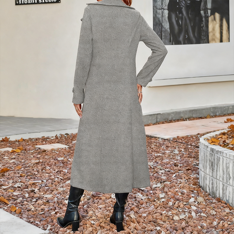 🧥🔥 BLACK-FRIDAY-MEGA-ANGEBOT – 50% RABATT! Langer warmer Mantel mit Doppelreihe für Damen – Elegant, kuschelig & perfekt für den Winter ❄️