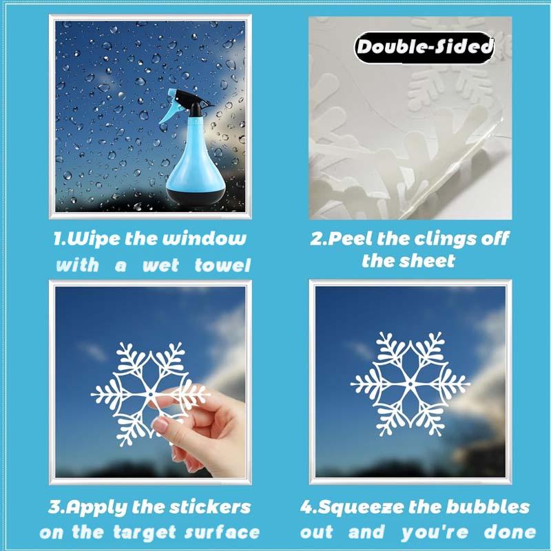 💖 50 % Rabatt!💖Weihnachtliche Glitzer-Fensteraufkleber 9-teilig