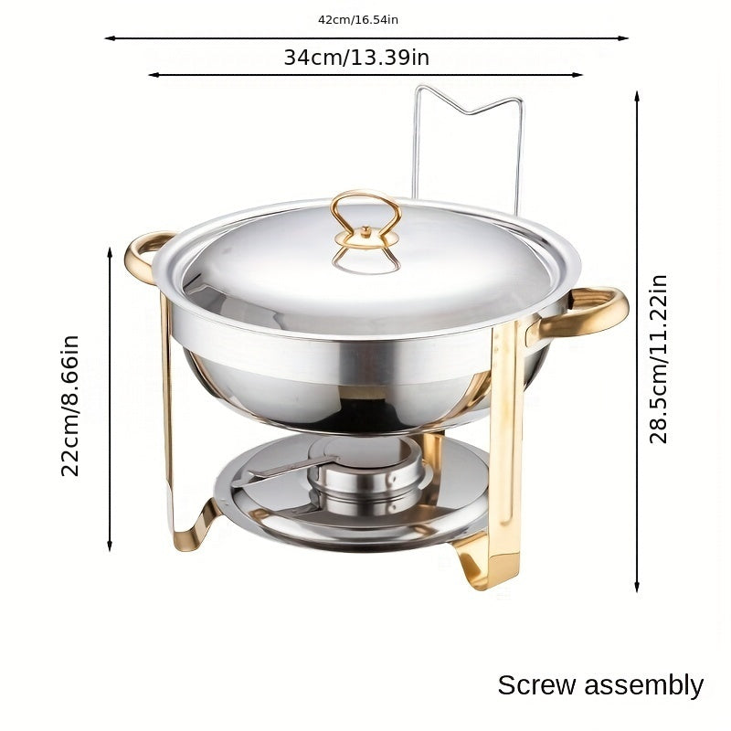 🔥 JETZT 60 % RABATT! 🎄 Buffet-Set mit Warmhaltefunktion aus Edelstahl – gleichmäßige Hitzeverteilung und langlebig, perfekt für Feste und Partys ✨