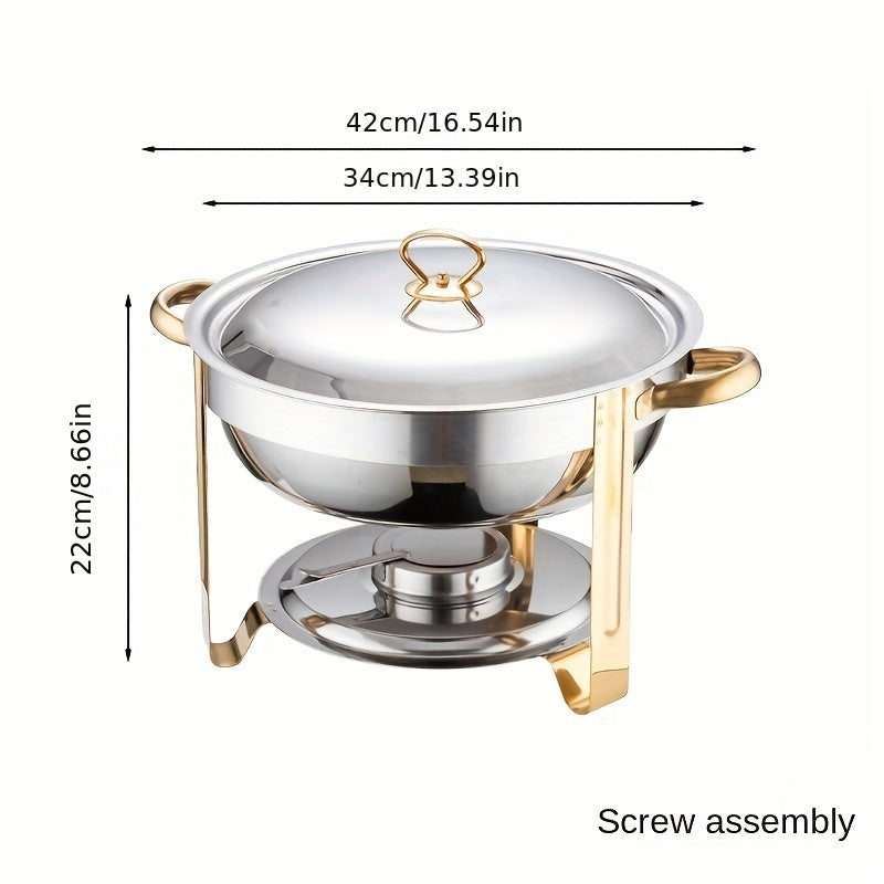 🔥 JETZT 60 % RABATT! 🎄 Buffet-Set mit Warmhaltefunktion aus Edelstahl – gleichmäßige Hitzeverteilung und langlebig, perfekt für Feste und Partys ✨