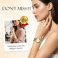 ⌚👑 Luxuriöse runde Armbanduhr Modische Damenarmbanduhr