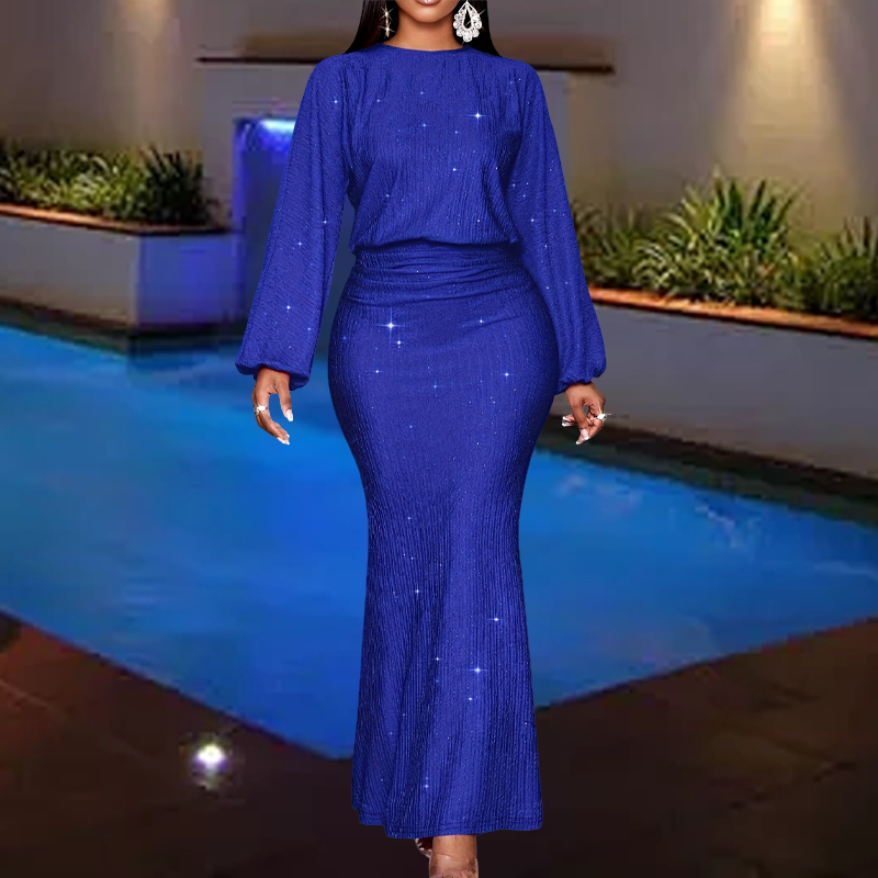 🧜‍♀️✨ Langes, paillettenbesetztes, plissiertes Meerjungfrauenkleid für Damen – 50% RABATT! Glanzvoller Auftritt für festliche Anlässe 💫