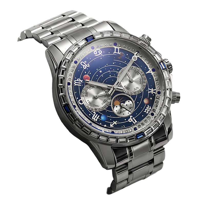 ⌚🌙 50% RABATT! Multifunktionale selbstaufziehende Uhr mit Sonne & Mondphase – Automatikwerk, elegant & zeitlos für Herren ✨