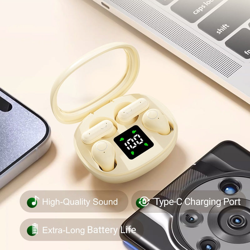 ⏰ 50 % RABATT – Nur für kurze Zeit 🎧 Mini Bluetooth In-Ear Kopfhörer ✨ Leicht, Komfortabel & Kabellos für Musik, Anrufe und Sport