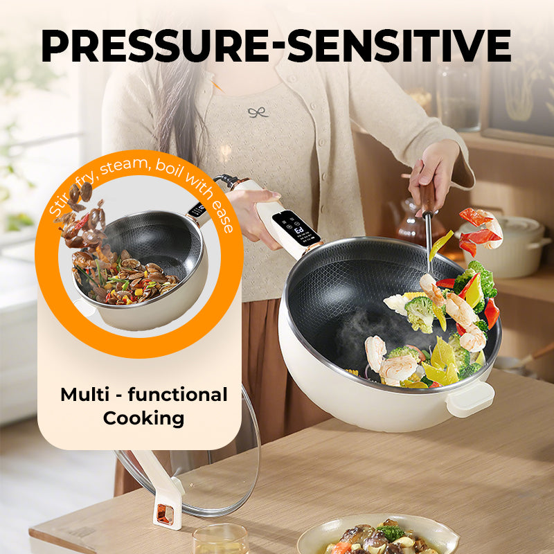 🍳⏳ JAHRESENDVERKAUF: 50% RABATT! Elektrischer Wok mit Antihaftbeschichtung – Vielseitig, schnell & perfekt für asiatische Gerichte, Frittieren & Schmoren ✨