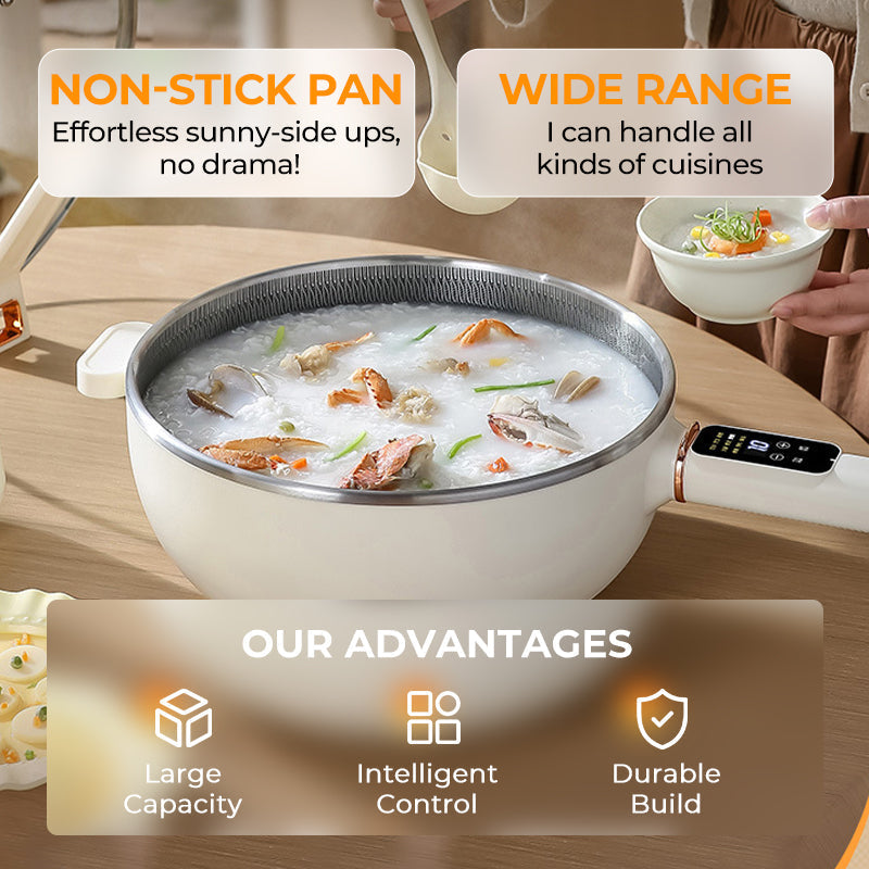 🍳⏳ JAHRESENDVERKAUF: 50% RABATT! Elektrischer Wok mit Antihaftbeschichtung – Vielseitig, schnell & perfekt für asiatische Gerichte, Frittieren & Schmoren ✨