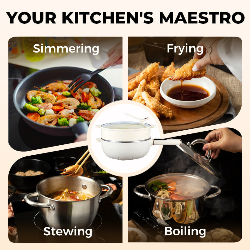 🍳⏳ JAHRESENDVERKAUF: 50% RABATT! Elektrischer Wok mit Antihaftbeschichtung – Vielseitig, schnell & perfekt für asiatische Gerichte, Frittieren & Schmoren ✨