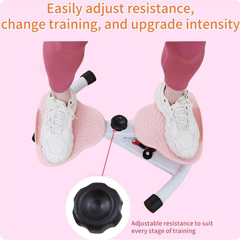 Hüfttwister, Twist Waist Disc Borad für Frauen, Bauchmuskeltrainer mit 2 Widerstandsbändern für Schlanke Taille & Core-Training, Max 136KG, Geräuschloses Heim-Fitnessgerät