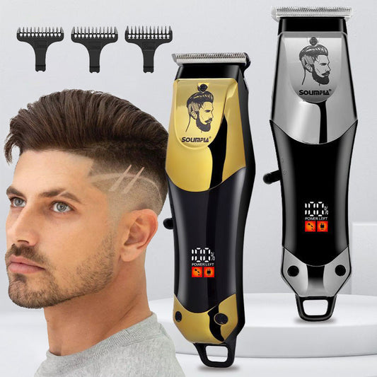 💎✂️ Elektrischer Haarschneider mit Edelstahlklingen – Präzisionsschnitt, leiser Motor, USB-Aufladung – Profi-Ergebnisse zuhause 🏠💈