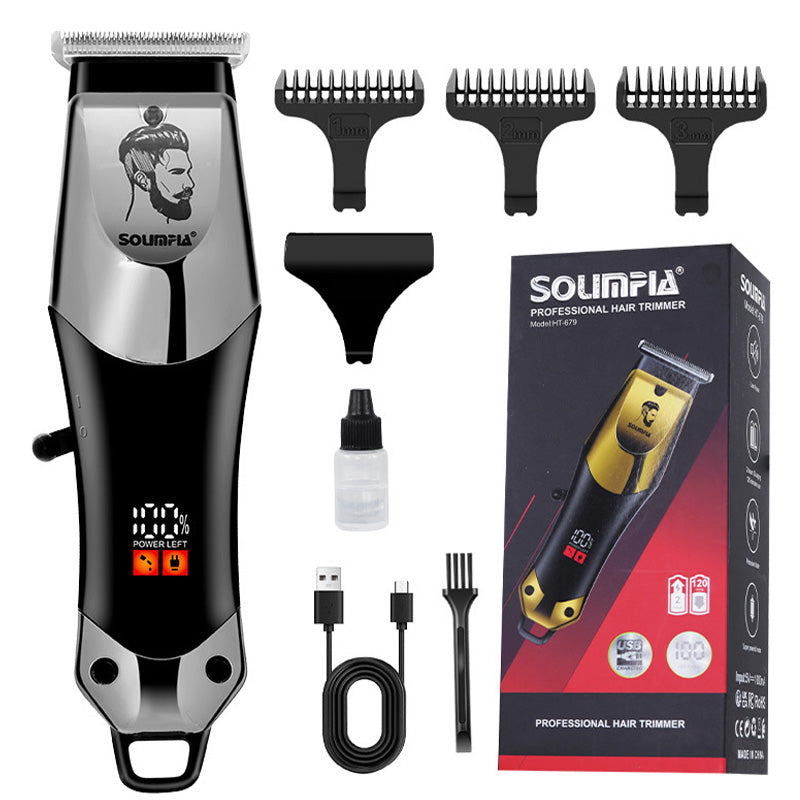 💎✂️ Elektrischer Haarschneider mit Edelstahlklingen – Präzisionsschnitt, leiser Motor, USB-Aufladung – Profi-Ergebnisse zuhause 🏠💈