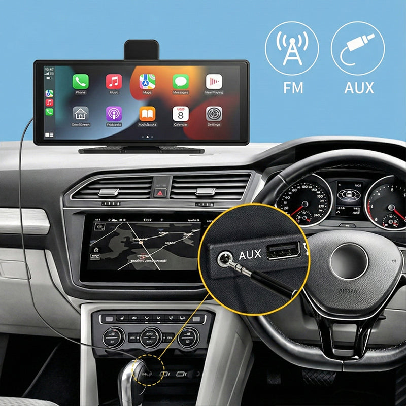 📱 NEU! 🚗 Tragbarer kabelloser CarPlay‑Bildschirm für Autos – Ohne Kabel, ohne Werksradio umbauen – 7″ Touchdisplay, iPhone & Android Auto, Sprachsteuerung & Navi – Plug‑and‑Play am Armaturenbrett, freihändig telefonieren, musikhören und navigieren ✨