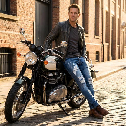👖50 % RABATT! 🔥 Stylische Skinny Jeans im Used-Look für Herren – Schmale, zulaufende Passform, atmungsaktive Baumwolle & lässige Risse