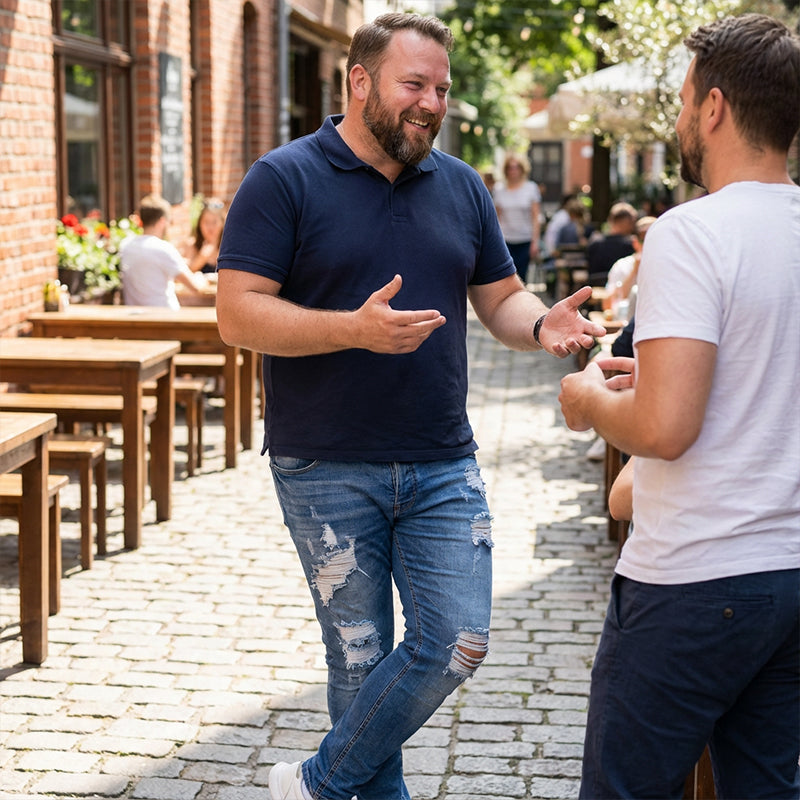 👖50 % RABATT! 🔥 Stylische Skinny Jeans im Used-Look für Herren – Schmale, zulaufende Passform, atmungsaktive Baumwolle & lässige Risse