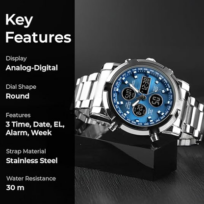 ⌚✨ 50% RABATT! Wasserdichte Militäruhr für Herren – Analog-Digital, Edelstahl & stoßfest 🛡️