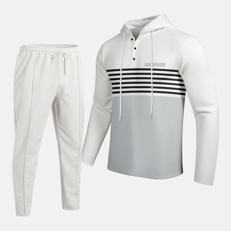 👕🩳 50% RABATT! Herren-Trainingsanzug mit Kapuze und Farbblock-Design – Lässig, bequem & perfekt für Sport & Freizeit 🏃‍♂️