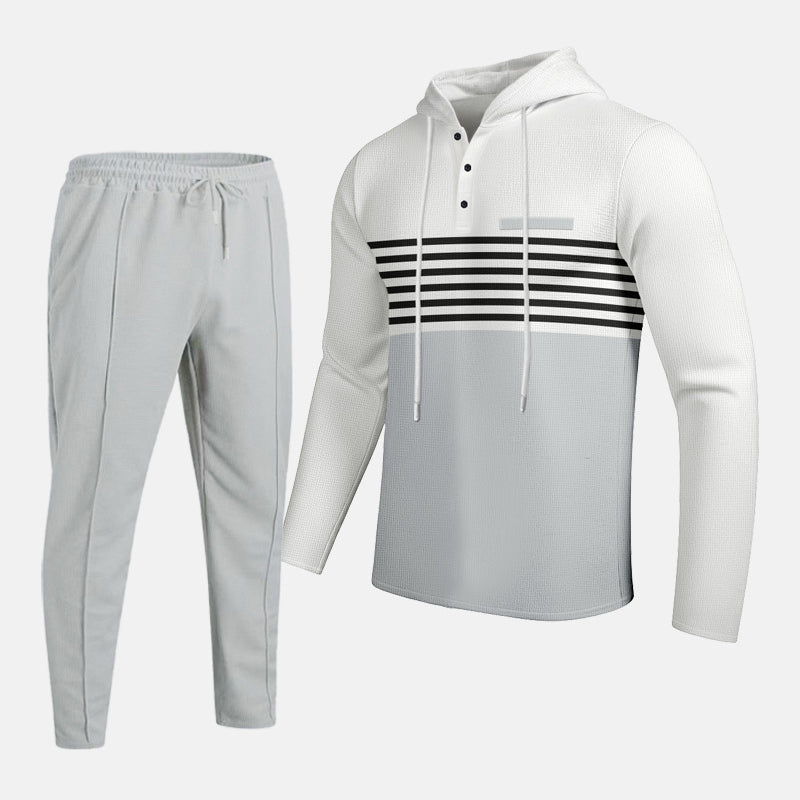 👕🩳 50% RABATT! Herren-Trainingsanzug mit Kapuze und Farbblock-Design – Lässig, bequem & perfekt für Sport & Freizeit 🏃‍♂️