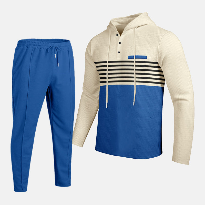 👕🩳 50% RABATT! Herren-Trainingsanzug mit Kapuze und Farbblock-Design – Lässig, bequem & perfekt für Sport & Freizeit 🏃‍♂️