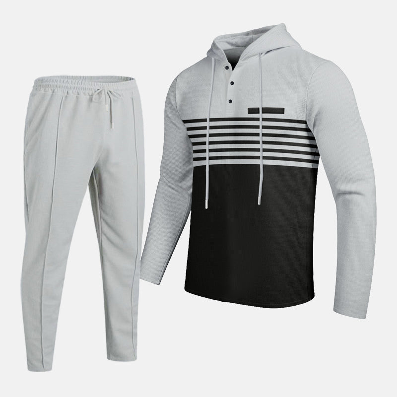 👕🩳 50% RABATT! Herren-Trainingsanzug mit Kapuze und Farbblock-Design – Lässig, bequem & perfekt für Sport & Freizeit 🏃‍♂️