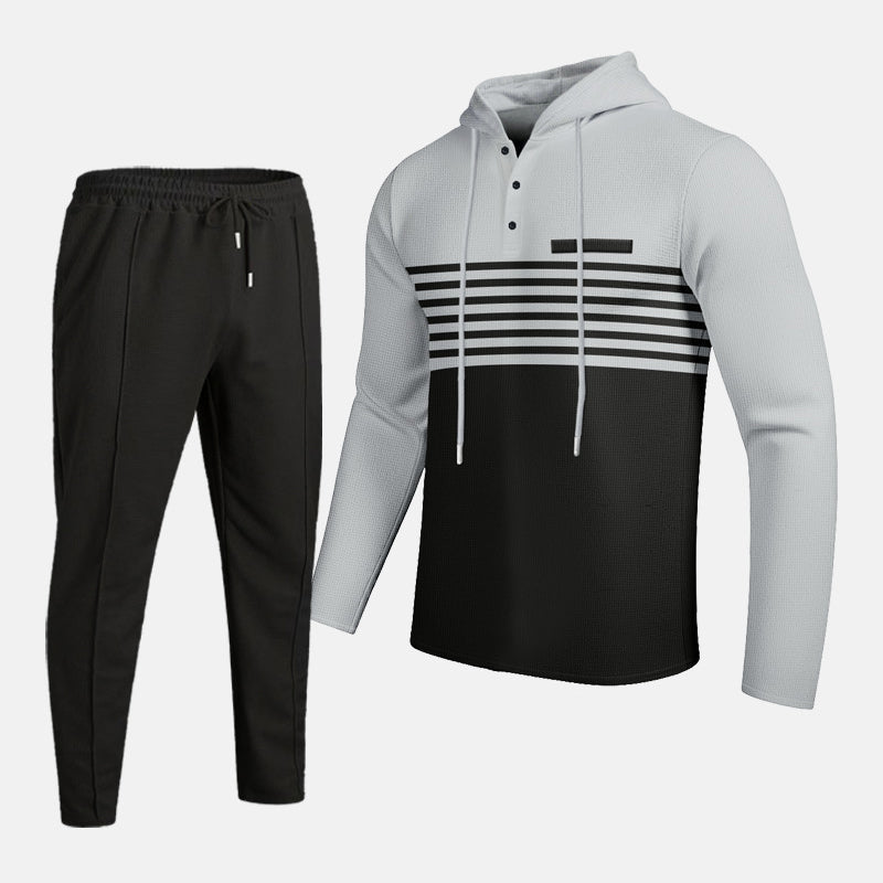 👕🩳 50% RABATT! Herren-Trainingsanzug mit Kapuze und Farbblock-Design – Lässig, bequem & perfekt für Sport & Freizeit 🏃‍♂️