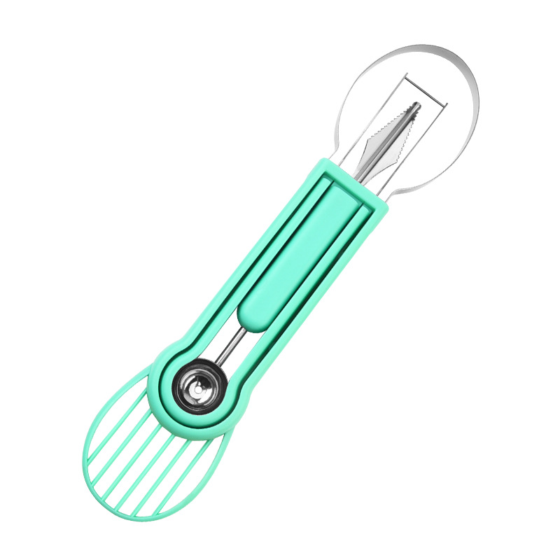 💥Multifunktionales Löffelset für Fruchtmelonenbällchen（Lebensmittelechtes Material unbedenklich）