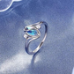 💍 💎 Geometrischer Damenring mit ovalem grünem Mondstein & Zirkonia – Modern, Stilvoll & Täglicher Tragekomfort ✨
