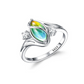 💍 💎 Geometrischer Damenring mit ovalem grünem Mondstein & Zirkonia – Modern, Stilvoll & Täglicher Tragekomfort ✨