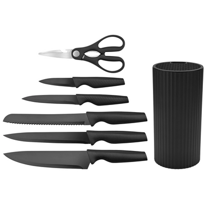 🔪✨ 50% RABATT! Modernes 7-in-1 Küchenmesser- & Scheren-Set – Hochwertige Klingen, ergonomische Griffe & praktischer Aufbewahrungsblock 🧄