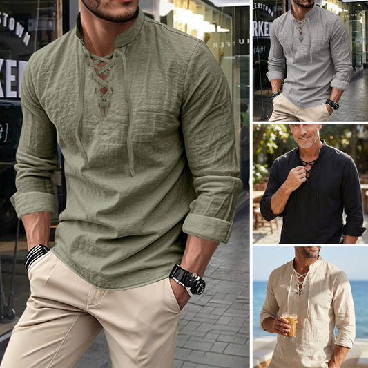 👔🔥 SOLANGE VORRAT REICHT – 50% RABATT! Herren einfarbiges Freizeithemd – Lässig, vielseitig & perfekt für Alltag & Reisen ✨