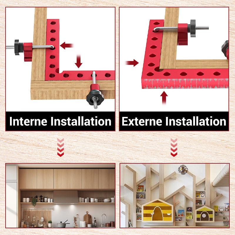 📐 50% RABATT! 🔩 90-Grad-Positionierung-Winkelspanner – Präzise Ausrichtung, Robuste Konstruktion & Vielseitig für Holzbearbeitung und DIY ⚙️