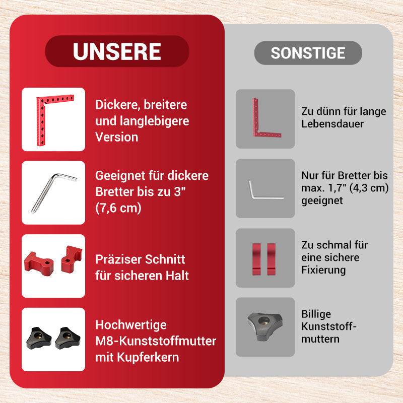 📐 50% RABATT! 🔩 90-Grad-Positionierung-Winkelspanner – Präzise Ausrichtung, Robuste Konstruktion & Vielseitig für Holzbearbeitung und DIY ⚙️