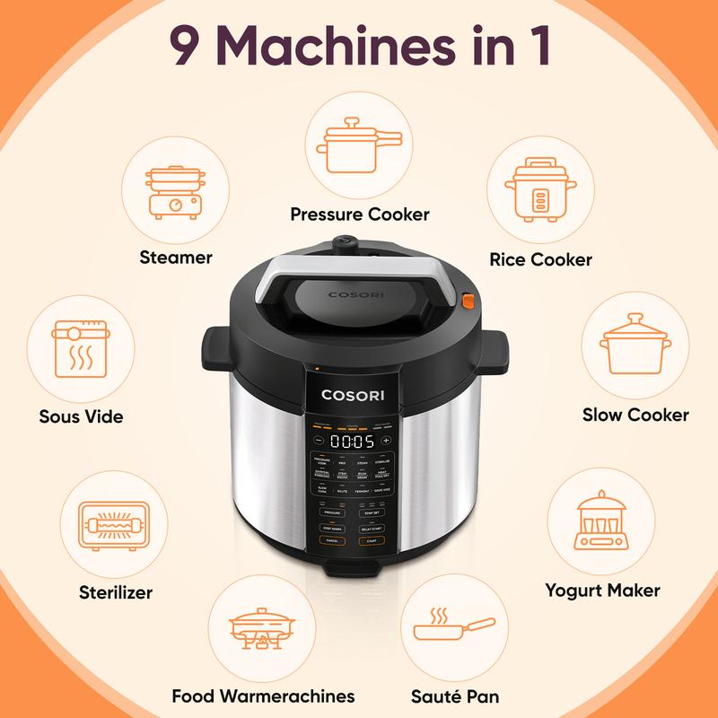 🍲⚡ 50% RABATT! Schnellkochtopf Elektrisch, 6L, Digital, 9-in-1 Programme, Edelstahl, Schnell & Energiesparend, Ideal für Gesundes Kochen & Familien ✨
