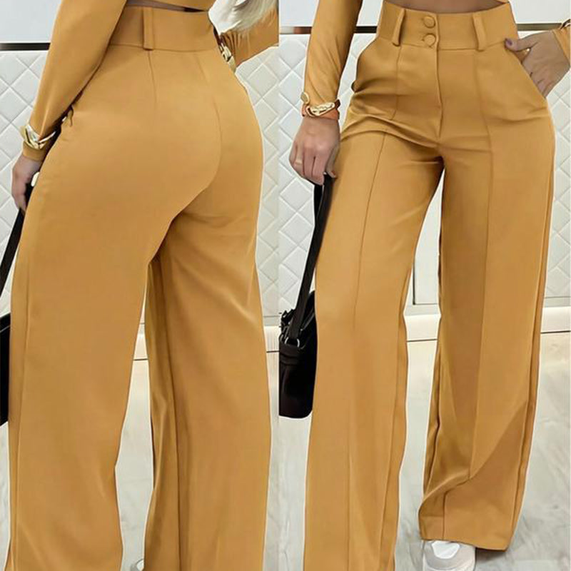 ✨ 50% RABATT! 👖 Damen Hohe Taille Weites Bein Hose – Fließender Schnitt, knitterfrei & elegant für Freizeit & Business 💼