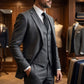 👔 JETZT 50 % RABATT! 🕴️ Slim-Fit Herren-Anzug, 3-teilig – Perfekte Passform, hochwertiger Stoff & ideal für formelle Anlässe 🤵