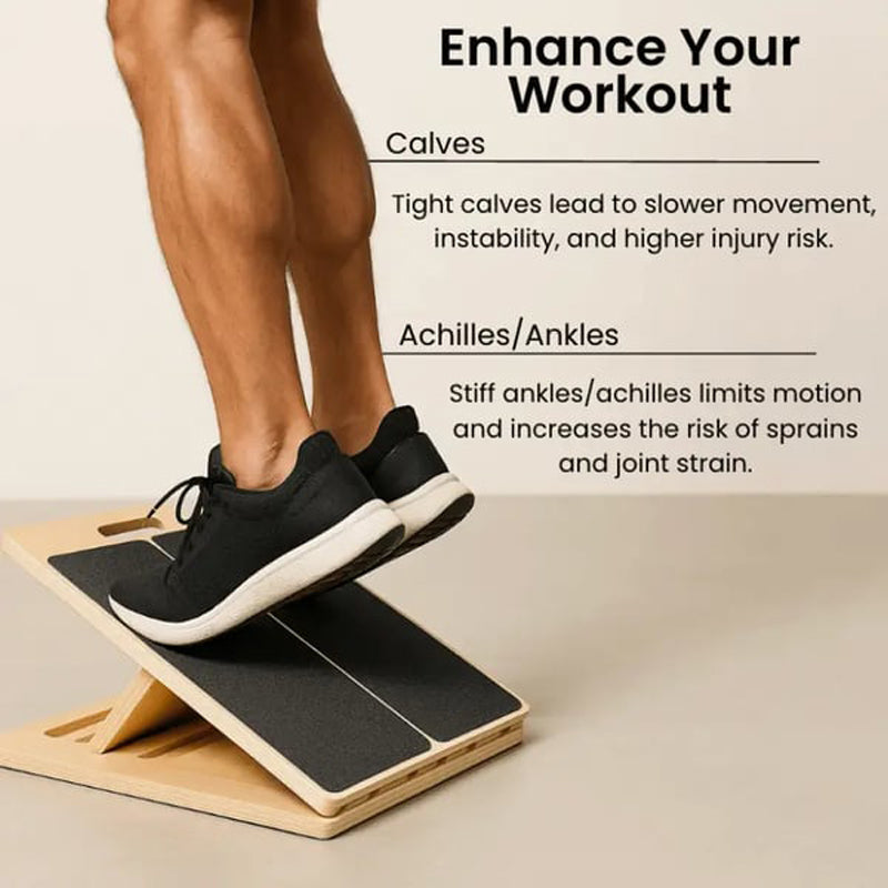 🔥 50% Rabatt! Einstellbare Holz-Schrägbank für Waden-Stretching