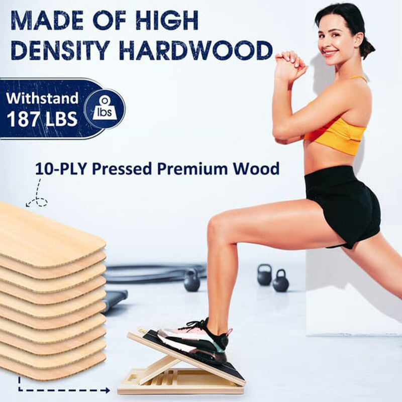 🔥 50% Rabatt! Einstellbare Holz-Schrägbank für Waden-Stretching