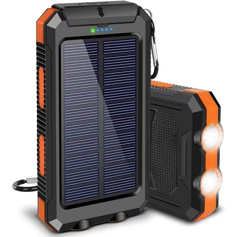 🔋 50% RABATT! ⚡ Tragbare Solar-Powerbank – Doppel-LED & Solarladung ✨