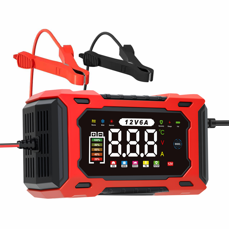 🔋 50% RABATT! 🔥 Intelligentes 12V Autoladegerät 6A mit Impulsreparatur – LCD-Display – Für Blei-Säure- & Lithium-Batterien – erkennt und repariert alte Batterien – sicher & benutzerfreundlich 🚗