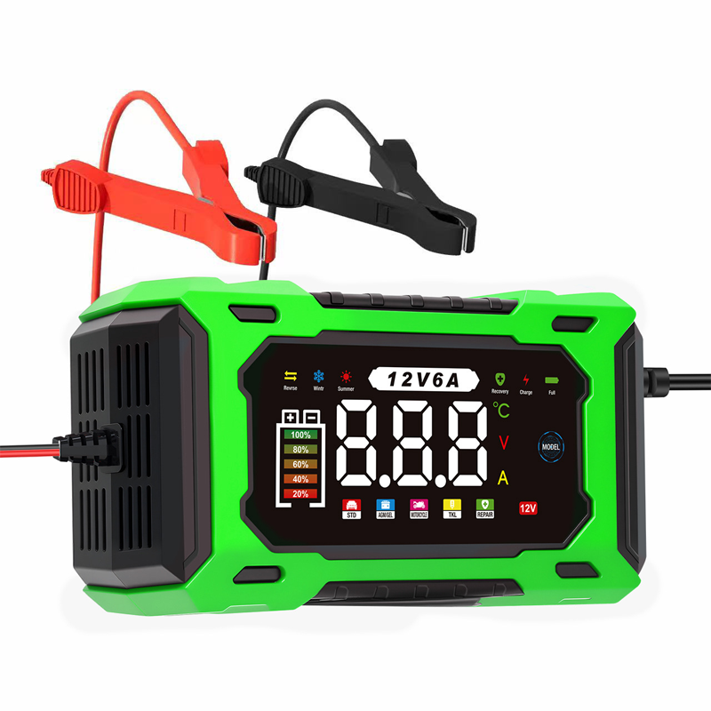 🔋 50% RABATT! 🔥 Intelligentes 12V Autoladegerät 6A mit Impulsreparatur – LCD-Display – Für Blei-Säure- & Lithium-Batterien – erkennt und repariert alte Batterien – sicher & benutzerfreundlich 🚗