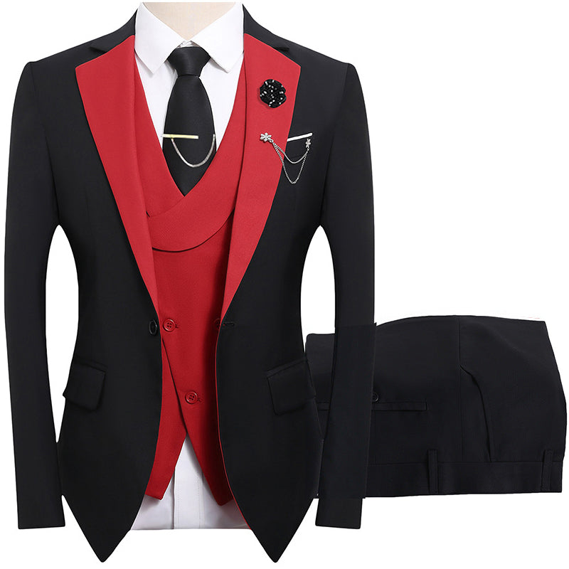 🤵 50% RABATT! ✨ 3-teiliger Herren-Hochzeitsanzug – Kontrast-Design, Slim-Fit & Elegant – Für Hochzeit, Business & Events, S-4XL