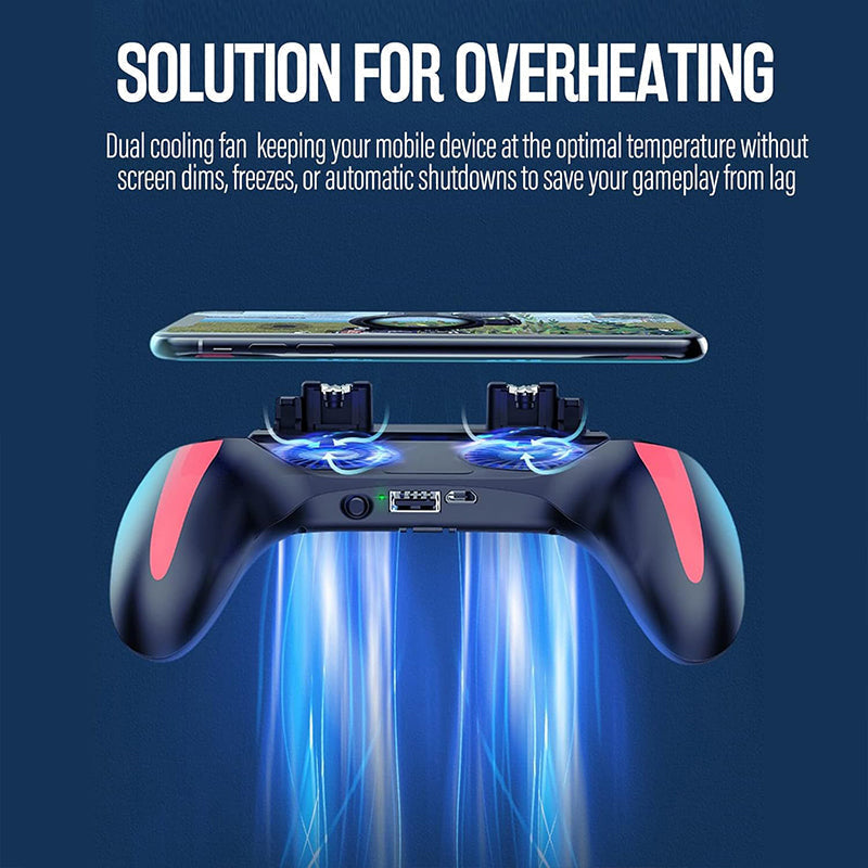 Mobile Gaming-Steuerung mit zwei Kühlventilatoren