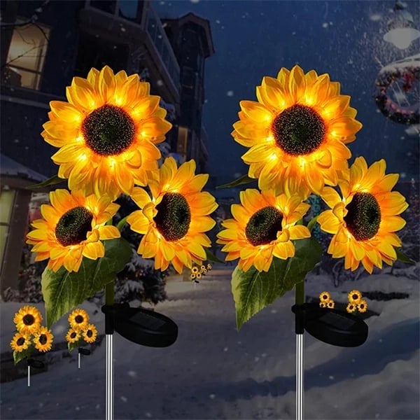 📢📢50 % Rabatt!! ⏰🌻 Realistisch & wetterfest | Solar-Sonnenblume – Bestseller 2026 | IP65-Außen-Dekoration