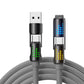 🔌💎 50% RABATT! 4-in-1-Schnellladedatenkabel mit Atemlicht – 240W, kompatibel mit iPhone & Android, Silikon + LED-Statusanzeige ⚡✨