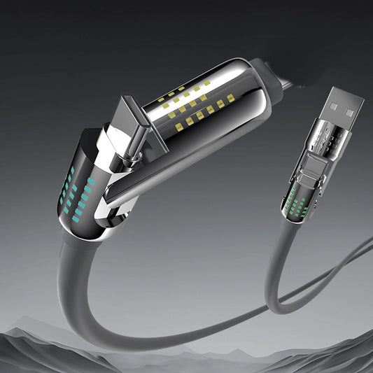 🔌💎 50% RABATT! 4-in-1-Schnellladedatenkabel mit Atemlicht – 240W, kompatibel mit iPhone & Android, Silikon + LED-Statusanzeige ⚡✨