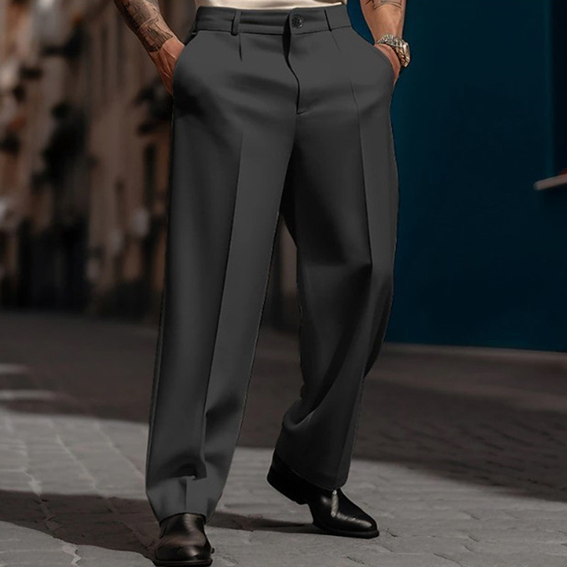👖✨ Lässige Herrenhose mit Bundfalten und weitem Bein Perfekt für entspannte City-Styles ✓ Atmungsaktive Qualität ✓ Vielseitig kombinierbar Jetzt sichern!