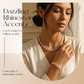 🐰🌸 Oster-Angebot – 50% Rabatt auf alles🎁Verstellbares Halsketten- und Armband-Set im Blatt-Design mit Strasssteinen